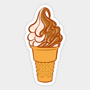 Soft Serve Twist Ice Cream Cone Sticker